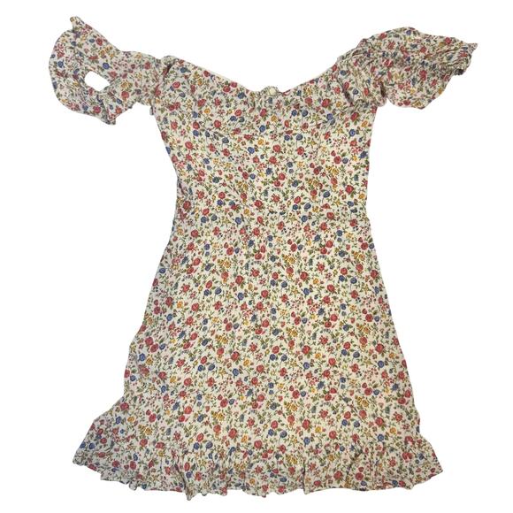 Reformation Paris Mini Dress Women’s 0 Floral Sweetheart Smocked Spring Sorority - Picture 3 of 16